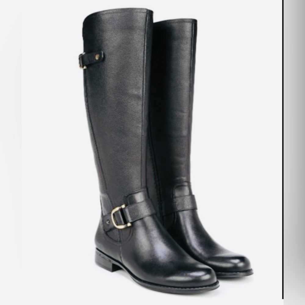 Naturalizer Jillian Leather Knee High Riding Boots Size 7.5 Black